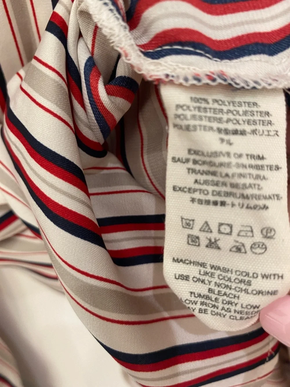 Free People ‘Mad About You’ Striped Button Down Blouse Fits Oversized XS - Picture 9 of 9